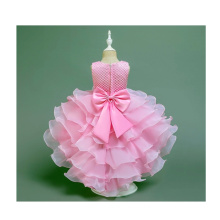 Wedding Princess pink purple colour fancy 2020 kids rose gold flower girl dress for weeding